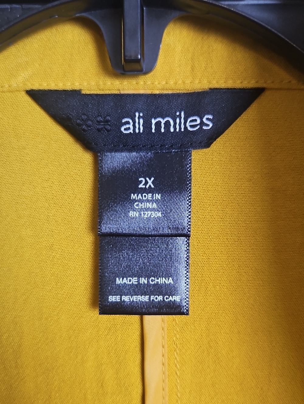 Ali Miles 3/4 Sleeve Statement Button Shirt/Jacket: Color- Mustard: Size-2X - Picture 4 of 16
